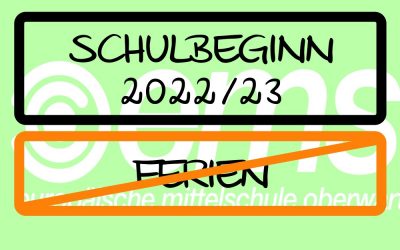 Schulbeginn 22/23